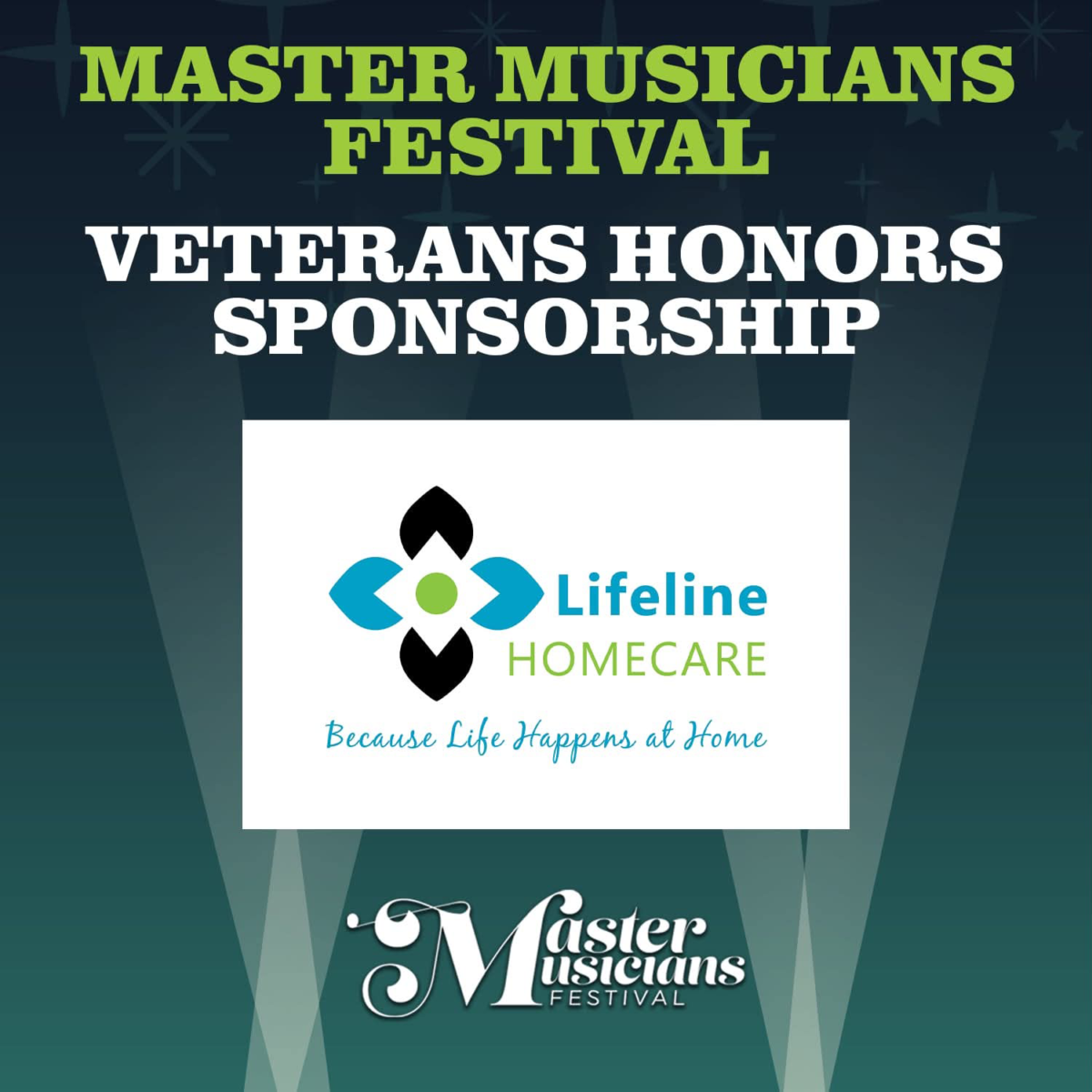 Master musicians festival veterans honors sponsorship Lifeline Homecare